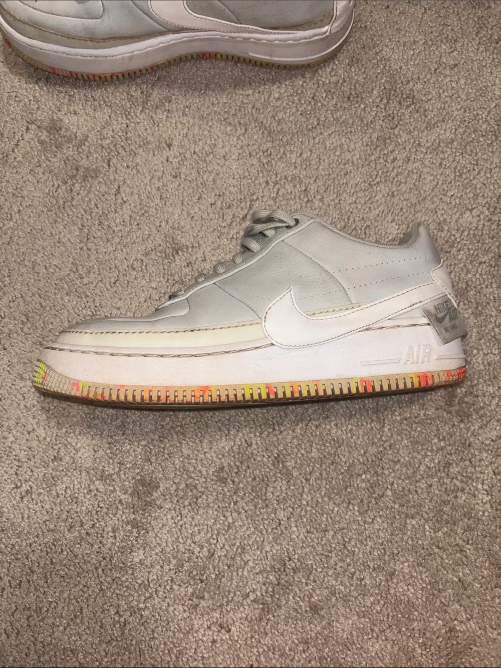 Nike Men's Sneakers in Light Gray and White